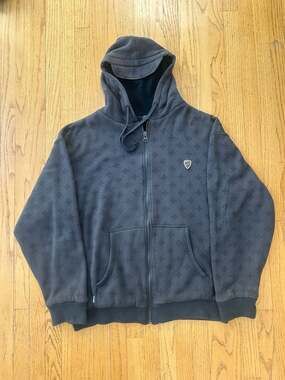 Alpinestars Monogram All-Over Print Full-Zip Hoodie Black Men's Size L